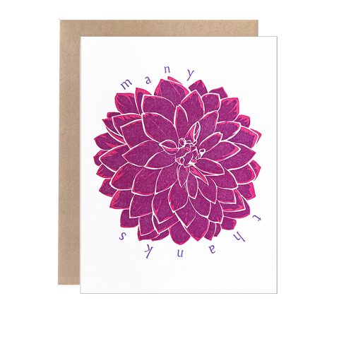 Dahlia Thanks Card