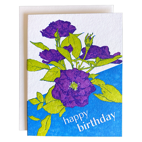 Dark Rose Birthday Card