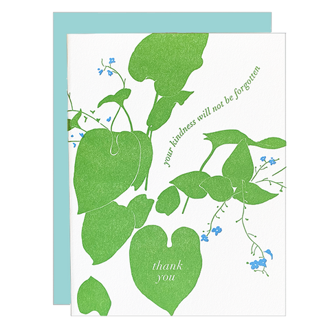 Forget Me Not Thanks Card