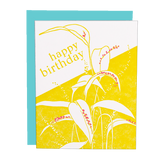 Bonnet Orchid Birthday Card